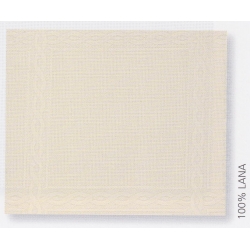 TELA RICAMO LANA CON INSERTI AIDA A QUADRI ALT.180 CM. - 100% LANA
